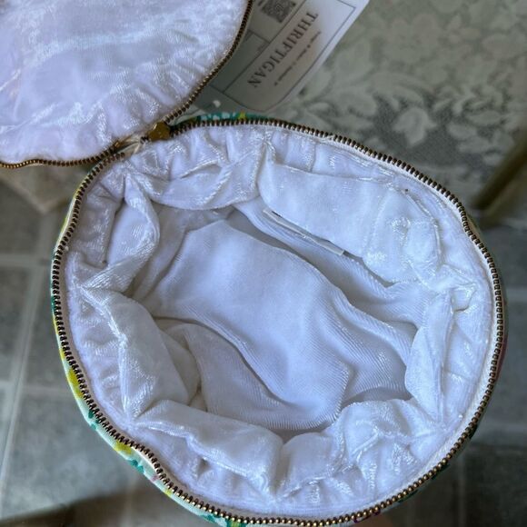 Vintage Shaxted Jewlery Travel Case / Organizer Floral Pattern Velvet Lined - Picture 8 of 9